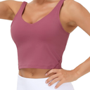 THE GYM PEOPLE Womens' Sports Bra Longline Wirefree Padded with Medium Support, Small