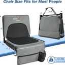 Stadium Seats with Back Support and Cushion, Folding Stadium Chair Includes Shoulder Strap and Cup Holder, Portable Bleacher Chairs for Sports Events