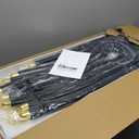 kaiyomi 6Pcs Stanchions with Black Velvet Ropes Set, 5 Feet Velvet Ropes and Posts Poles for Red Carpet Party Decoration and 360 Photo Booth (Golden & Black)