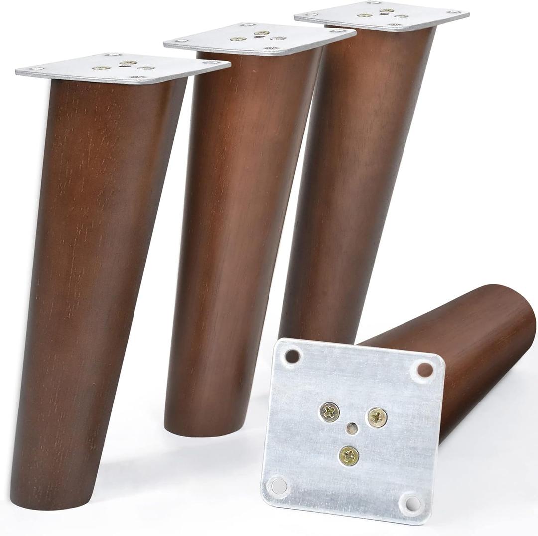 AORYVIC Angled Furniture Legs 8 inch Slanted Wood Legs for Ottoman Bench Coffee Table Pack of 4