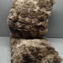 ZonLi Fluffy Body Pillow for Adults, Fuzzy Faux Fur Body Pillow with Shredded Memory Foam, Adjustable Support for Side Sleepers, Pregnancy & Decor, Gifts，20x54 Inch, Brown