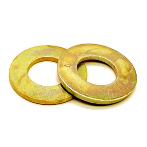 (25 Pieces) 5/8" SAE Grade 8 Flat Washers Zinc Yellow