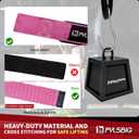 Lifting Straps, wrist straps for weightlifting, workout, Bodybuilding, Powerlifting & Deadlift -With 5mm Neoprene Pads & Anti-Slip Silicone -Extra Wrist Support for Weight lifting Men & Women, Pink