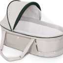 Baby Travel Bassinet Portable Bassinet with 2 in 1 Canopy for Newborn - Light Grey