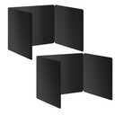 2 Pack Black Desk Dividers for Students, Privacy Shields Folder for Students, Durable & Waterproof Plastic Study Board, Classroom Teacher Supplies Test Divider, Includes Extra Labels