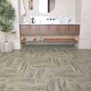 VEELIKE Rustic Driftwood Vinyl Plank Flooring 6''x36'' Wood Grain Peel and Stick Floor Tile Waterproof Floor Stick on Tile 36-Pack Removable Floor Stickers for Living Room Bathroom Bedroom Kitchen (Light Blue)