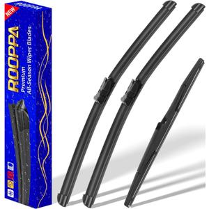3 wipers Replacement for 2016-2021 Lexus RX350/2016-2022 Lexus RX450h, Windshield Wiper Blades Original Equipment Replacement - 26"/20"/16" (Set of 3) Top Lock