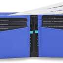 Lanyani Minimalist Fabric Wallet Bifold RFID Blocking (Black and Blue)