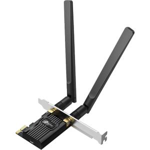 TP-Link AC1200 PCIe WiFi Card for Desktop PC (Archer T5E) - Bluetooth 5.0, Dual Band Wireless Network Card (2.4Ghz and 5Ghz) for Gaming and Streaming, 2 High Gain Antennas, Supports Windows 10/11