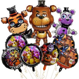 5 Nights Birthday Decorations, Freddy's Party Decorations include 9pcs Foil Balloons for Teens Kids Adults Party Decor
