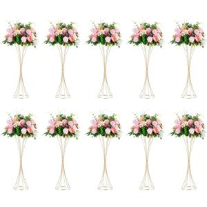 NUPTIO Trumpet Vase Flower Display Stand, 31.1" Tall, Metal, 10 Pcs