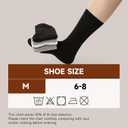 BAMBOO COOL Men's Crew Socks Bamboo Viscose Breathable Rib Dress Socks For Men, Casual Lightweight Comfort 6 Pack (M)