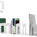 Adjustable Vertical File Sorter Sturdy Plastic Expandable Upright File Holder, Desktop Binder Organizer, Home School Office File Organizer Bookshelf Divider, Assemble Easily Endlessly, White