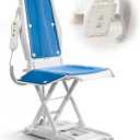 VOCIC Upgrade Electric Chair Lift with Wheels, Get Up from Floor, Portable Lift Assist Devices for Elderly, Includes 2 Types Suction Cups, Support Up to 300 LBS, No Assembly, AX10