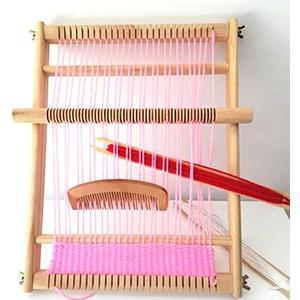 Mochiglory Wooden Weaving Loom Creative DIY Weaving Art 15.7 x 11.4 x 1.4 inches for Kids, Beginners and Experts