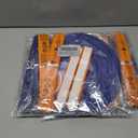2 x Blue Graduation Orange Party Decoration Class Banner Hanging Pom Poms Flowers High School College Grad Supplies