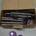 DenicMic Solar Lights Outdoor 10 Pack Waterproof Purple LED Yard Garden Patio Backyard Pathway Walkway Landscape Path Lawn Outside Solar Christmas Lights Outdoor