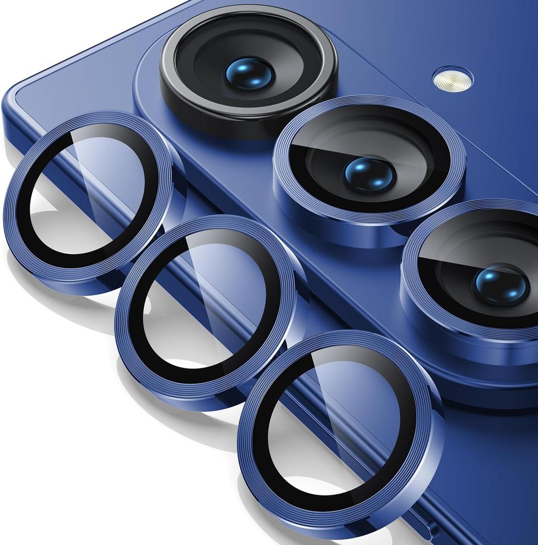 WSKEN for Z Fold 7 Camera Lens Protector Case Cover - Ultra HD Anti-Reflective Tempered Metal Glass Anti Scratch Rear Camera Screen Protector Film for Samsung Galaxy Z Fold 7 5G Accessories,Blue