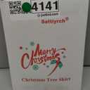 Sattiyrch Small Christmas Tree Skirt 18in, with Silver Snowflakes, Faux Fur White Xmas Tree Skirt for Christmas Tree (Silver Snowflakes, 18in)