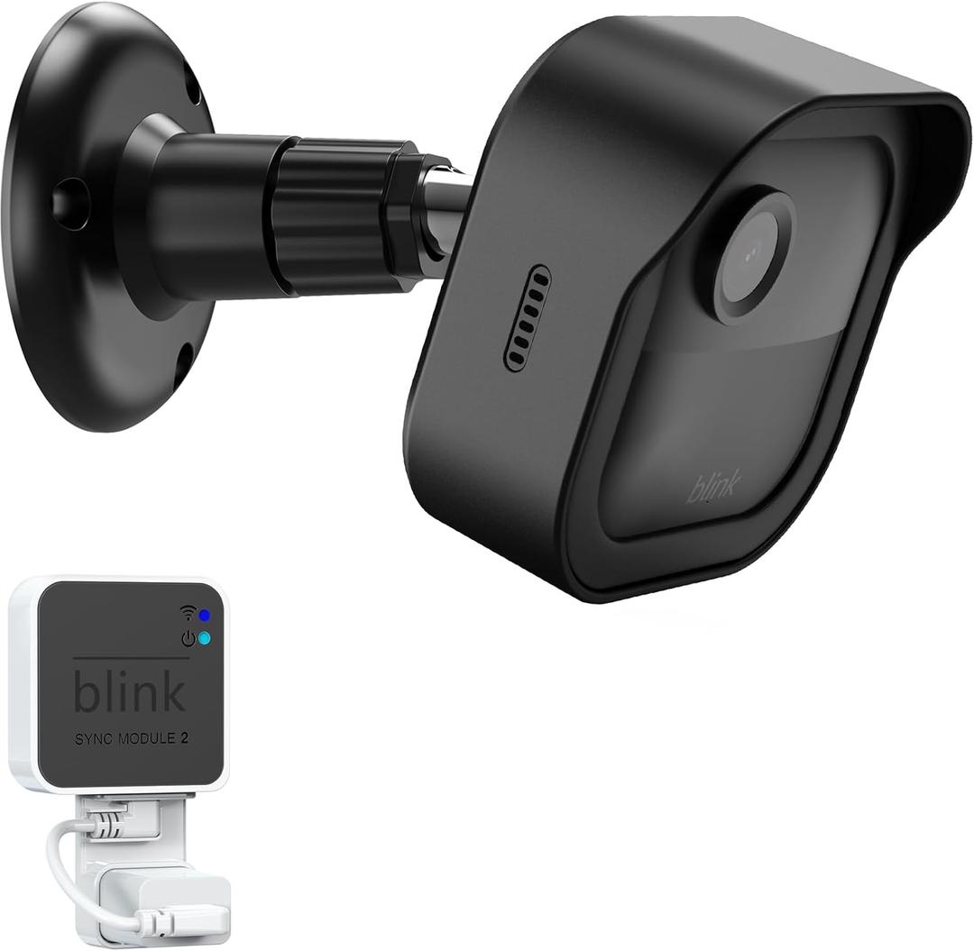Blink Outdoor 4 (4th Gen) Wall Mount, Weatherproof Protective Cover and 360 Degree Adjustable Mount with Blink Sync Module Mount for Outdoor Indoor Security Camera (Black, 1 Pack)