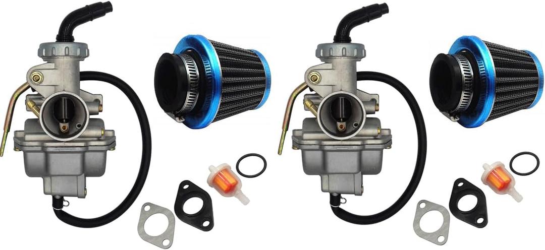 PZ20 Carburetor for Taotao NST SunL Kazuma Baja 50cc 70cc 90cc 110cc 125cc Chinese Quad 4 Stroke ATV Go Kart Dirt Bike Honda CRF50F CRF80F (2Set)
