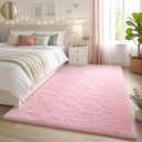 Ophanie Pink Rug for Bedroom Girls, Kids Fluffy Kawaii Fuzzy Furry Shag Area Rug, Cute Plush Soft Shaggy Bedside Indoor Floor
102x72