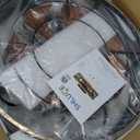 22" Farmhouse Ceiling Fan with Light, Rustic Caged Bladeless Low Profile Ceiling Fans with Lights and Remote, Modern Flush Mount Ceiling Fans with Lights for Bedroom, Living Room - ETL (Gold)