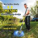 Electric Weed Wacker - 24V Battery Powered Weed Cordless Eater with 2 x 4.0Ah Batteries and Charger 3, Types Blades Brushless Electric Brush Cutter/Grass Trimmer for Yard Garden