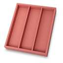 Pack Of 2 Fibogollo Silverware Organizer Bamboo Kitchen Drawer Organizer, Flatware Organizer Tray for Kitchen, Flatware,  Utensils, Orange
