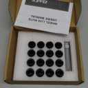 Orion Motor Tech M10x1.25 Lug Nuts, ATV Lug Nuts Compatible with Honda Kawasaki Suzuki Yamaha Can-Am Bombardier Arctic Cat, 10mmx1.25 Wheel Lug Nut Set, Set of 16 (Black)