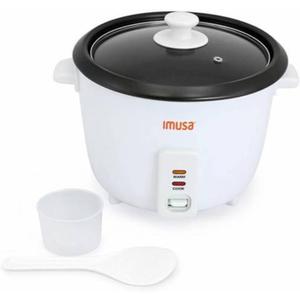 IMUSA USA GAU-00013 Electric Nonstick Rice Cooker 8-Cup (Uncooked) 16-Cup (Cooked), White