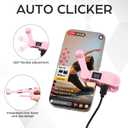 Sabary 2 Sets Auto Clicker for Smart Phone, Fast Screen Tapping Device Auto Tapper Continuous Click Simulation Finger for Game, Live Likes, Flash Deal, Reward Task, Plug and Play (Pink)