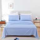 Queen Size Sheet Set - Luxury Soft Comfy Bed Sheets, Breathable Cooling Hotel Bedding for Women, Men, Teens, Extra Deep Pocket, Easy-Fit, Oeko-Tex, Wrinkle Free 4 Piece - Sky Blue