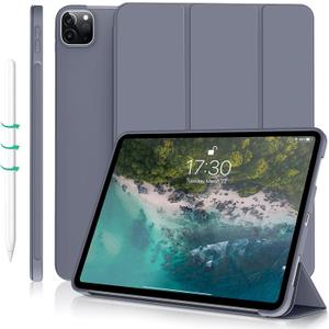 Kenke iPad Pro 11 Inch Case 4th/3rd/2nd/1st Generation 2022/2021/2020/2018 2nd Pencil Magnetic Attachment Without Pencil Holder Soft Slim TPU Cover Auto Wake/Sleep (Purple)