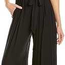 VELVET BY GRAHAM & SPENCER Womens Norah Sleeveless Tie Jumpsuit, Black, XS