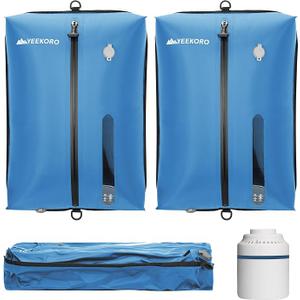 YEEKORO Vacuum Bag for Travel, Professional IPX8 Waterproof Reusable Vacuum Compression Bags for Travel Suitcases, Durable Space Saver Bag(2 PACK,With Pump)