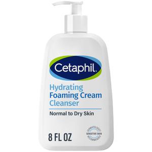Cetaphil Cream to Foam Face Wash, Hydrating Foaming Cream Cleanser, 8 oz, For Normal to Dry, Sensitive Skin, with Soothing Prebiotic Aloe, Hypoallergenic, Fragrance Free (8 Fl Oz (Pack of 1))
