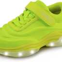 YESKIS Kids Light Up Sneakers for Boys Girls Running Tennis Shoes Lightweight Breathable Led Flashing Fizzzy Athletic Sport, Little Kid and Big Kid