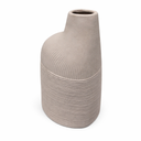 Ceramic Vases for Decor - Decorative Vases for Home Decor 7 Inches, Boho Style Home Table Living Room Farmhouse Decor for Fresh Flowers, Dried Flowers - White and Brown