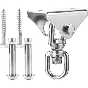 Sensory Swing Hanger 360 Rotatable Swivel Hook Ceiling Mount Hanging Kit Hardwares With Bolts for Indoor Outdoor Porch Hammock Chair Aerial Yoga Therapy Swing (Antirust, 1000lb Weight Capacity)