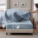Bedsure King Size Comforter Set Light Blue - Bed in a Bag Bedding Set 7 Pieces, GentleSoft Pintuck Bed Set Gift for Family, Pinch Pleat Light Blue Comforter with Sheets, Pillowcases & Shams