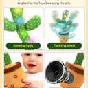 Dancing Talking Cactus Baby Toys 0-6 3-6 6-12 12-18 Months, Toddler Boys Girls Gifts for 2 3 4 5 6 7 8 9 10 Month Old Baby Toy Singing Mimicking Recording Repeating What You Say with 120 English Songs