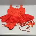 Lingerie For Women Women Tummy Control 2 Piece Mini Lace Babydoll Rave Outfits with Garters Red M