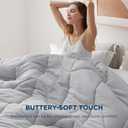 Bedsure Oversized King Comforter - Oversized King Duvet Insert for All Season, Ultra-Soft Down Alternative Comforter, Blanket for Bed, with 4 Tabs, Machine Washabl, Light Grey, 116x98 in