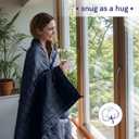 YnM Exclusive Weighted Blanket, Soothing Cotton, Smallest Compartments with Glass Beads, Bed Blanket for One Person of 110lbs, Ideal for Twin/Full Bed (48x72 Inches, 12 Pounds, Navy)