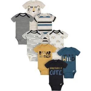 Onesies Brand Baby Boys' 8-pack Short Sleeve Mix & Match Bodysuits (Blue)