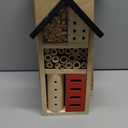 Insect Hotel Hanging Bee House Wooden Insect House, Natural Habitat for Beneficial Bees, Bugs, Butterflys, Ladybirds Garden Yard Home