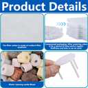Adnee 17 Pcs Pond Waterfall Spillway Filter Media, 8 Inch Waterfall Box Filter Pad with Bracket and Ceramic Rings, Reusable Pond Filter Replacement Mat to Maintain Water Quality, No Spillway Included