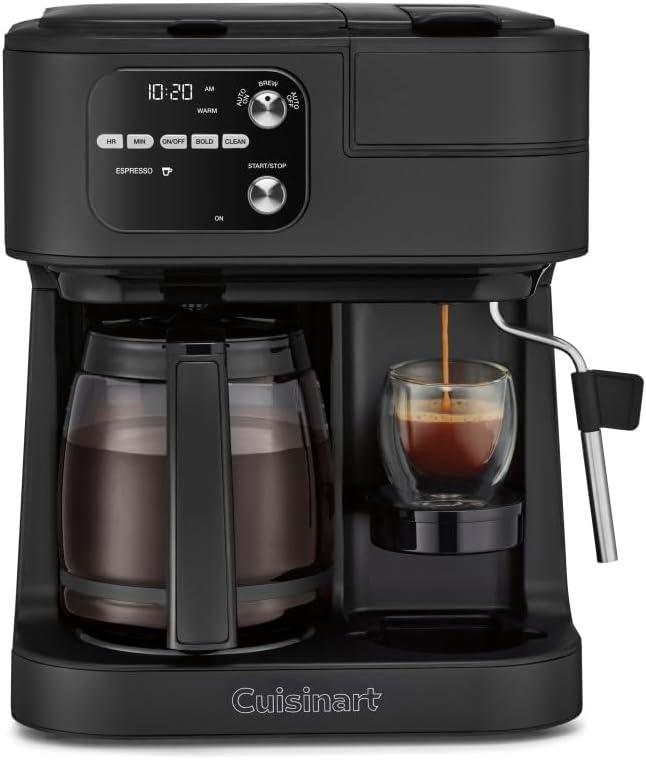Cuisinart Coffee Center Barista Bar 4-in-1 Coffee Maker, Single-Serve Pods Compatible, Coffeemaker, Three Brewing Sizes, SS-4N1MBNAS, Black