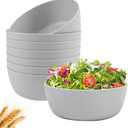 EI 8pcs Wheat Straw Bowls Set,Unbreakable Reusable Plastic Bowls,BPA-Free Lightweight Cereal, Salad & Soup Bowls,Ideal for Breakfast, Picnic, Party or Dinner